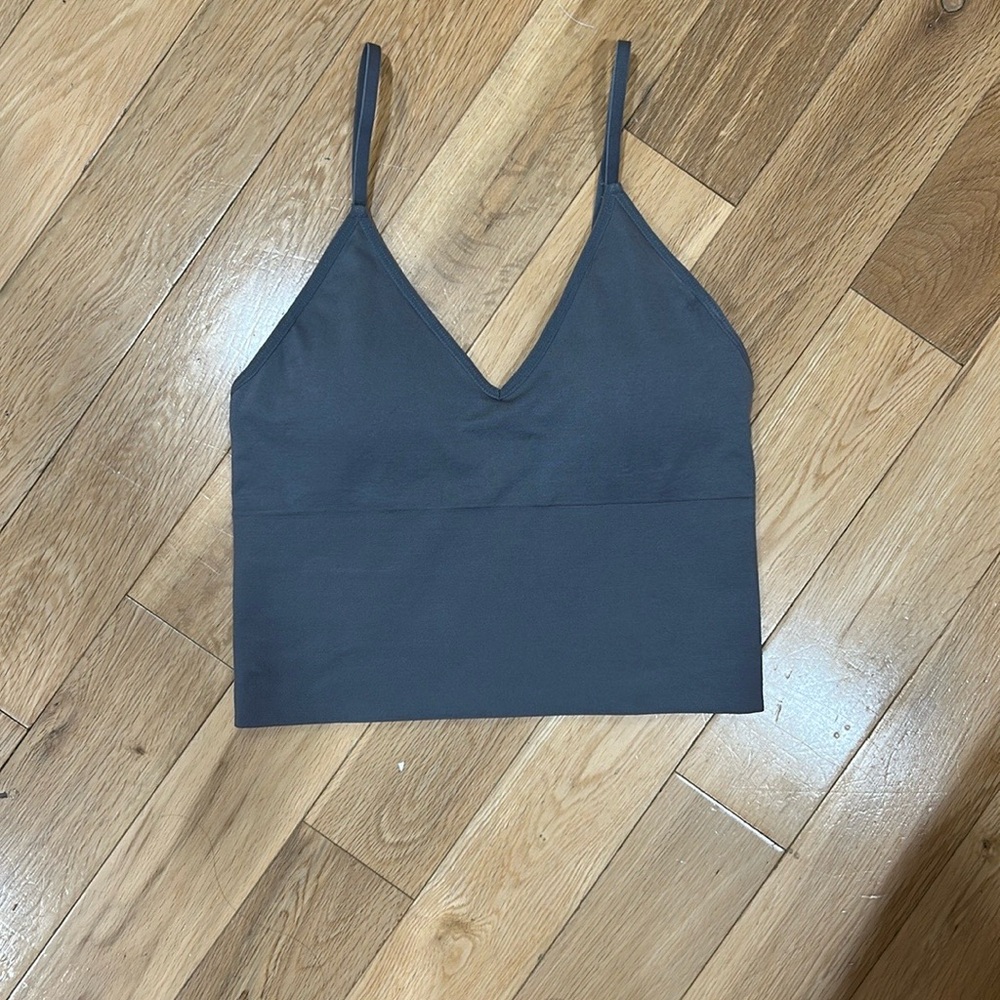 Streetwear Society Blue Fitted Crop Camisole